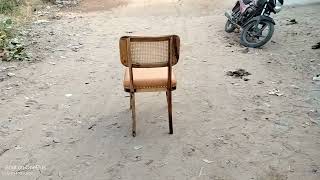 new design bamboo cane chair with leather cushion