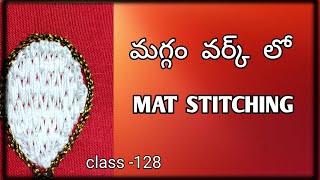 Maggam work mat stitching and thread work for beginners//tutorial classes//hand embroidery design