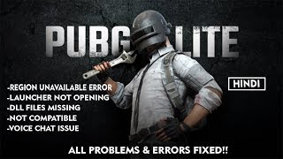 PUBG LITE PC All Errors Fixed | Launcher Not Opening | Missing DLL Files