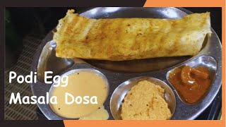 Incredibly delicious Onion Podi Kaada Egg Masala Dosa | MG Road, Ernakulam