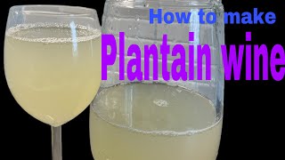 How to make wine from ripe plantains #palmwine remix#winelover