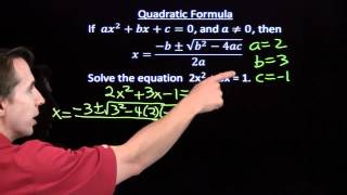 Art of Problem Solving: Using the Quadratic Formula Part 2