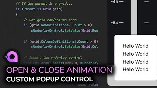 013. Avalonia UI - Open & Close Animation