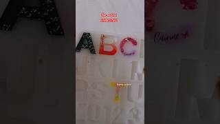 Diy resin alphabet Keychain or bagcharm with anime character #resinkeychain #resinart #resinframe