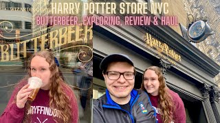 WORLDS LARGEST HARRY POTTER STORE IN NYC | Exclusive Merch, Trying Butterbeer, Review & HAUL!