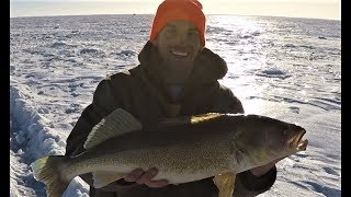 Ice Fishing Mille Lacs (Cold Front Walleye)