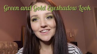 Green and Gold Eye Shadow look -  Morphe Live in Colour Palette