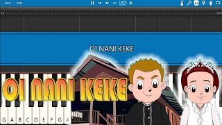 OI NANI KEKE # Lagu Daerah Sulawesi Utara Karaoke Tutorial Sederhana Bermain Piano Tanpa Vokal