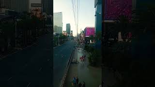 LAS VEGAS STRIP Traffic. Thursday July 25, 2024. 7:00 pm. Still 110 Degrees