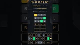 Trading Indicators Theme WOTD||Binance Crypto WODL Answer Today || All Letters Word of The Day #p2p