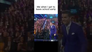 Me when I get to leave school early: (Cr7 Hearts a stereo meme)