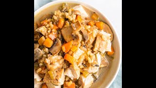 Mushroom Chicken Soup with Wild Rice