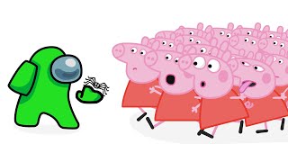 Mini Crewmate vs Peppa Pig Characters