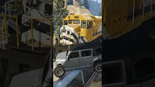 Jeep vs. Train GTA V #gta5 #gta #FUNNY #gtaonline #gtashorts #shorts