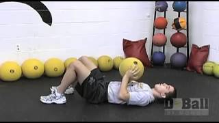 Chest Press on Floor Exercise using D-Ball Slam Ball