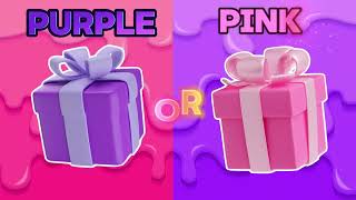 Choose your gift / pink or purple #giftboxchallenge #gift #2giftbox