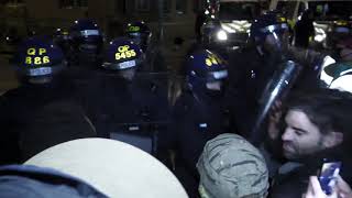 ‘Autistic’ man battered with police shield at violent protest in Bristol