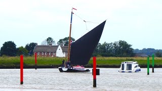 Sailing the Norfolk Broads on the historic trading wherry Albion! Cantley to Ludham 2024.