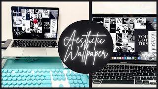 How to create aesthetic wallpaper on your MacBook Air | Using Pinterest and Canva |