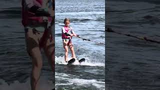 Wow, Olivia water ski queen at the impressive age of 7! What an amazing achievement, Labor Day!