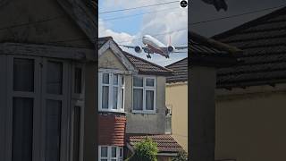 Indian bird very low over London’s rooftops! 😱🛬🏘️… |Air India Airlines| 🇮🇳✈️❤️ #india #shorts