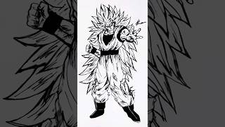 Speed Drawing Stickman Goku Ssj3 🙄#shorts #drawing #anime