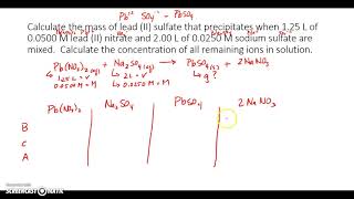 Solution Stoichiometry Limiting Reactant Problem