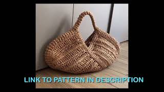 Crochet raffia bag pattern