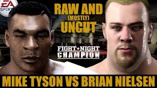 Mike Tyson vs Brian Nielsen ★ Tyson Raw And [Mostly] Uncut ★ Full Fight Night Champion Simulation