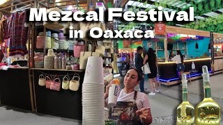 Mezcal and alebrijes, walking in the festival of exquisite drink.