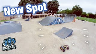 RC trucks skatepark session, ECX Ruckus and Amp Crush MT