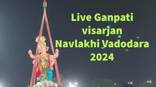 Ganesh Visarjan 2024 Vadodara ! Vadodara Ganpati Visarjan 2024 at Navlakhi Lake Last Day