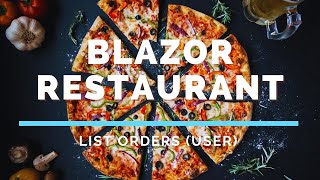 Blazor Restaurant - Adding List Order for Users Section