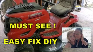 TROY-BILT KOHLER COURAGE RIDING MOWER TURNS OVER NO START.  EASY DIY DIAGNOSIS