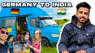 Germany to india by road  – Met with German family near leh Manali Highway