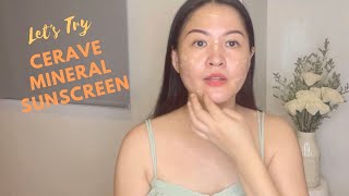 CeraVe Tinted Sunscreen | Hydrating Mineral Sunscreen With Zinc Oxide & Titanium Dioxide | Review