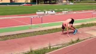 Seb Rodger low incline hill run from blocks.  Barcelona - 11.04.14 (1)