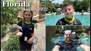 Discovery Cove on a busy day plus Electric Ocean at SeaWorld || Part Nine | Florida Vlogs August 22