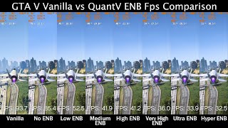 GTA 5 Vanilla vs QuantV (No ENB vs Low vs Medium vs High vs Very High vs Ultra vs Hyper) Comparison