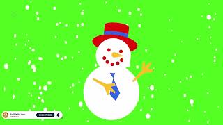 Cute Snowman Green Screen Video Effects ☃️❄️ Free Winter Chroma Background