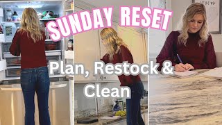 Sunday Reset Weekly Reset Plan Restock and Clean With Me Homemaking Motivation