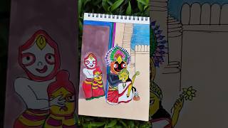 Niladribijy painting / Laxmi Jagannath with rasagola / bahuda yatra drawing #art #shorts #creative