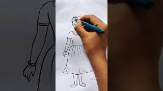 How to draw a easy girl #art #girl #drawingtutorial #shorts