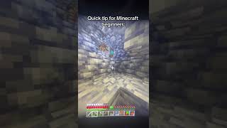 Quick tip for Minecraft beginners #minecraft #howto #shorts