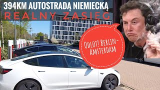 🇵🇱Zasieg autostradowy Tesli Model 3 LR w Niemczech: realna wycieczka Berlin Amsterdam