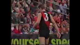 Essendon v West Coast at Windy Hill. AFL 1991. Excerpts from a classic!