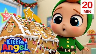 Yummy Christmas Gingerbread! | Christmas Songs for Kids | Little Angel | Moonbug Christmas Kids!