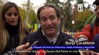 Así ha quedado el parque Olof Palme de Usera tras su remodelación