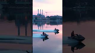 Riding Jetskis at Sunrise is one of the most fun activities in Madison! #jetski #madisonwi #madison