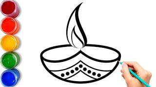 Diwali Special Diya Drawing, Coloring & Painting | Draw Smart